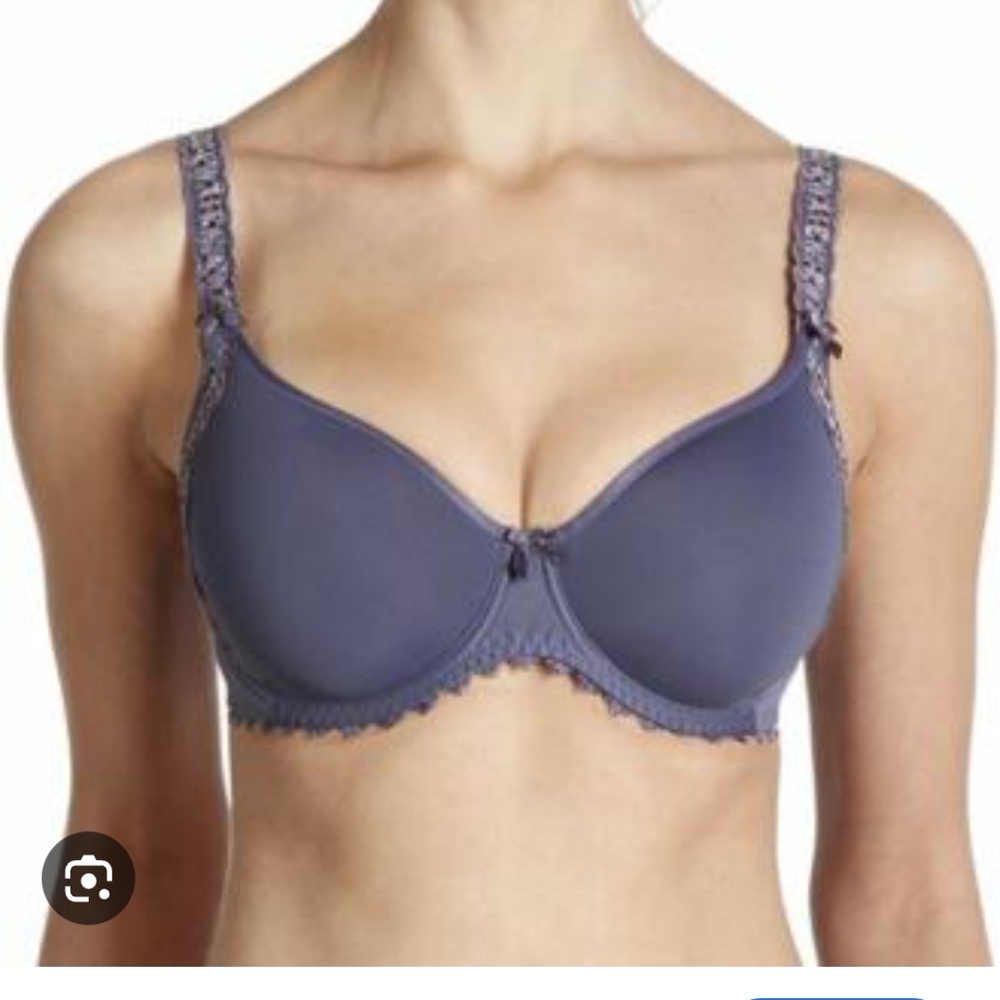 Anita Rosa Faia‎ Purple Lace Underwire Bra Sz32 CupF Full Coverage